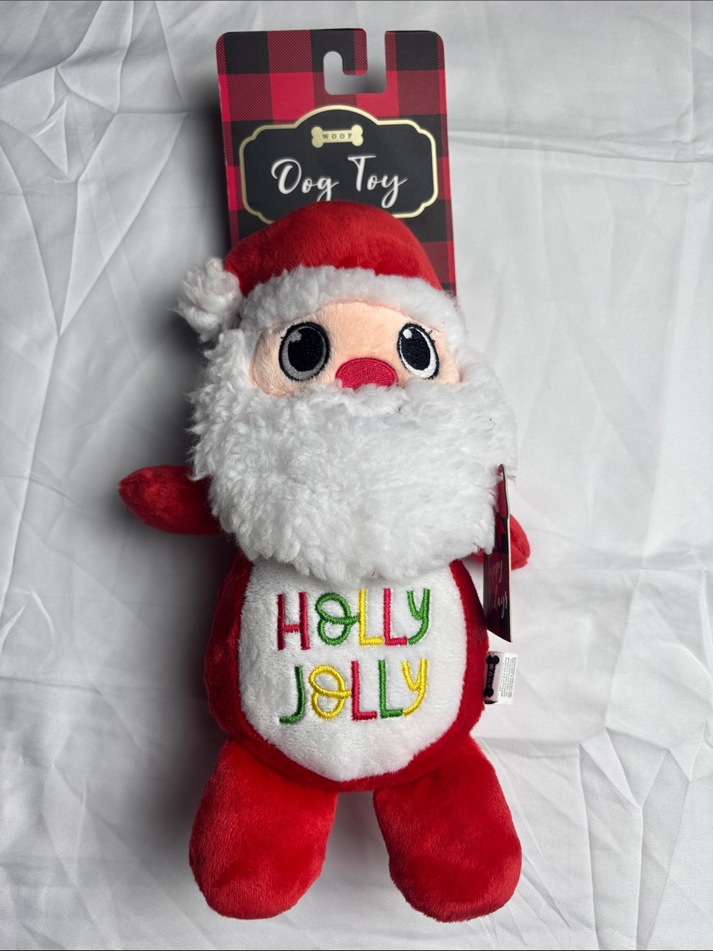 BNWT Woof Dog Toy. Santa 11”